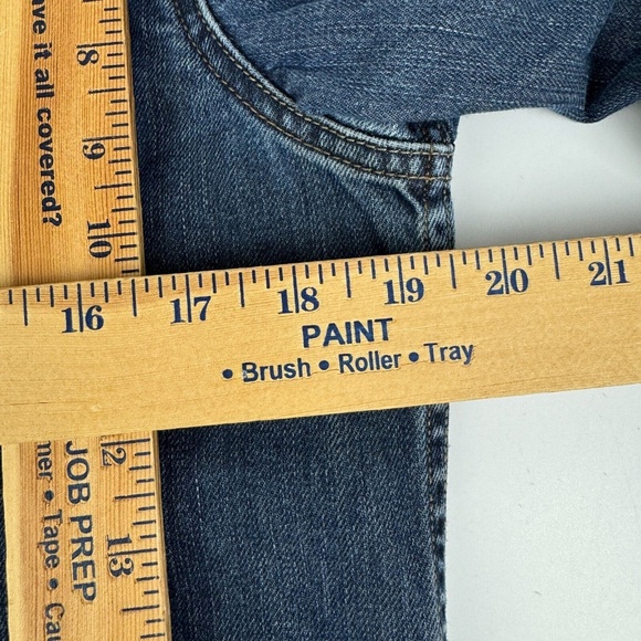 All Saints Mens Size S Canton Long Sleeve Heavy Denim Shirt Pearl Snap Western - Picture 5 of 9